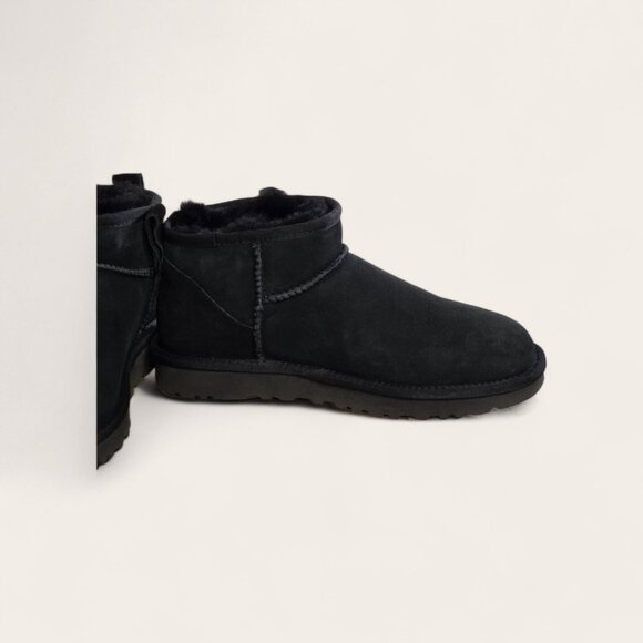 Women’s Size 7 Low Cut Faux Suede Shearling Winter Boots Ankle Style - Lattelier - Picture 3 of 9